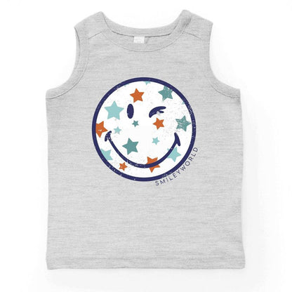 بلوزة شبابية بدون أكمام من The Juniper Shop SmileyWorld Patriotic Star Wink