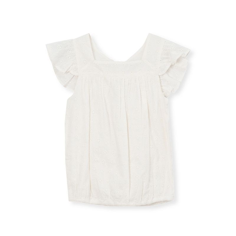 Lands' End Kids Woven Eyelet Top