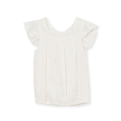 Lands' End Kids Woven Eyelet Top