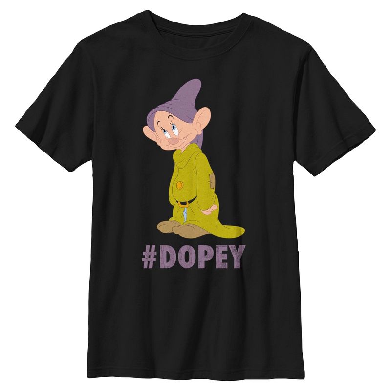 Boy's Snow White and the Seven Dwarfs Hashtag Dopey T-Shirt