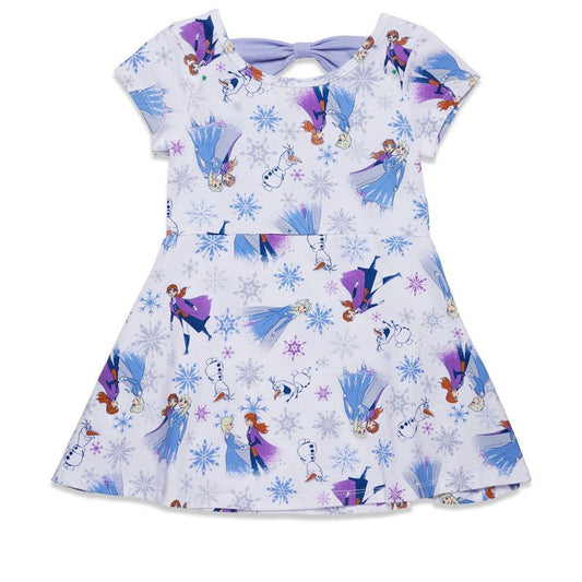 Disney Frozen Elsa Princess Anna Olaf Christmas Girls Skater Dress Little Kid