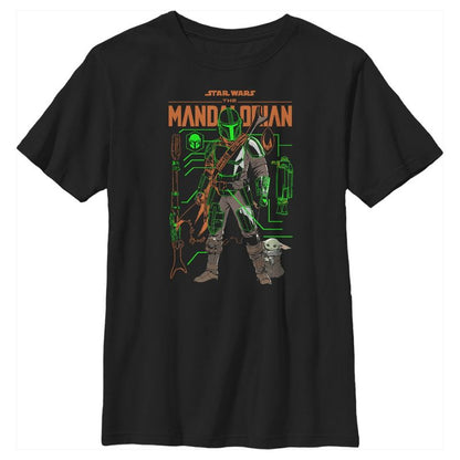 Boy's Star Wars The Mandalorian Duo Schematics T-Shirt