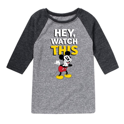 Boys' - Disney - Mickey Watch This Raglan Graphic T-Shirt
