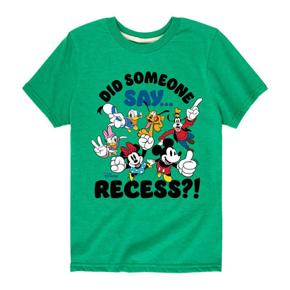 Boys' - Disney - Did Someone Say Recess Short Sleeve Graphic T-Shirt