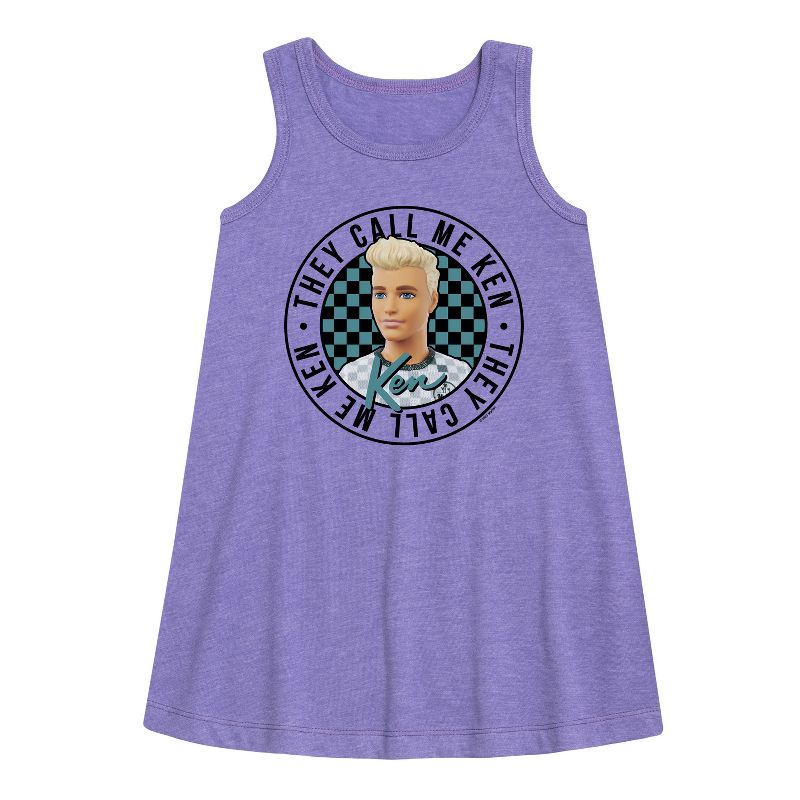 Girls' - Barbie - They Call Me Ken Graphic Sleeveless Aline Dress