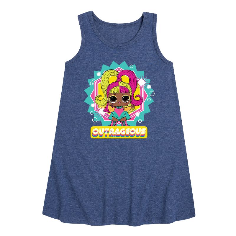 Girls' - LOL Surprise! - Outrageous -Glow Grrrl Graphic Sleeveless Aline Dress