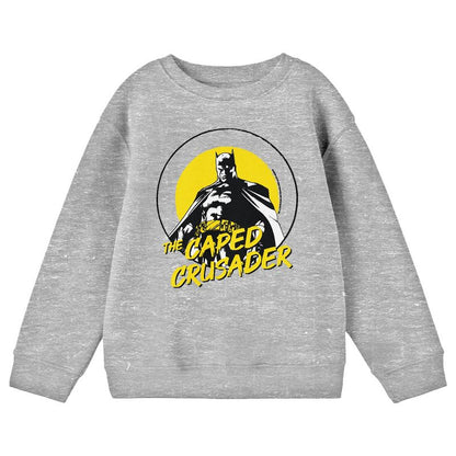 سويت شيرت باتمان ذا كابد كروسيدر للشباب، رمادي فاتح، بياقة دائرية