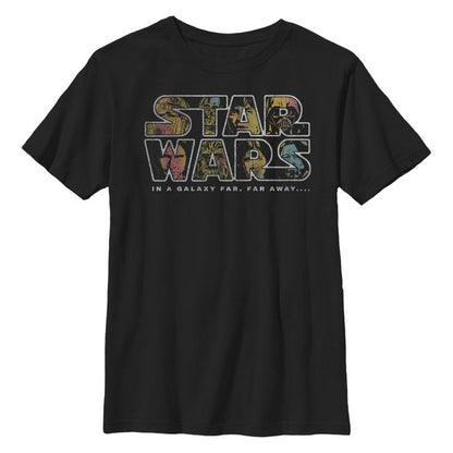 Boy's Star Wars: A New Hope Faces Filled Logo T-Shirt