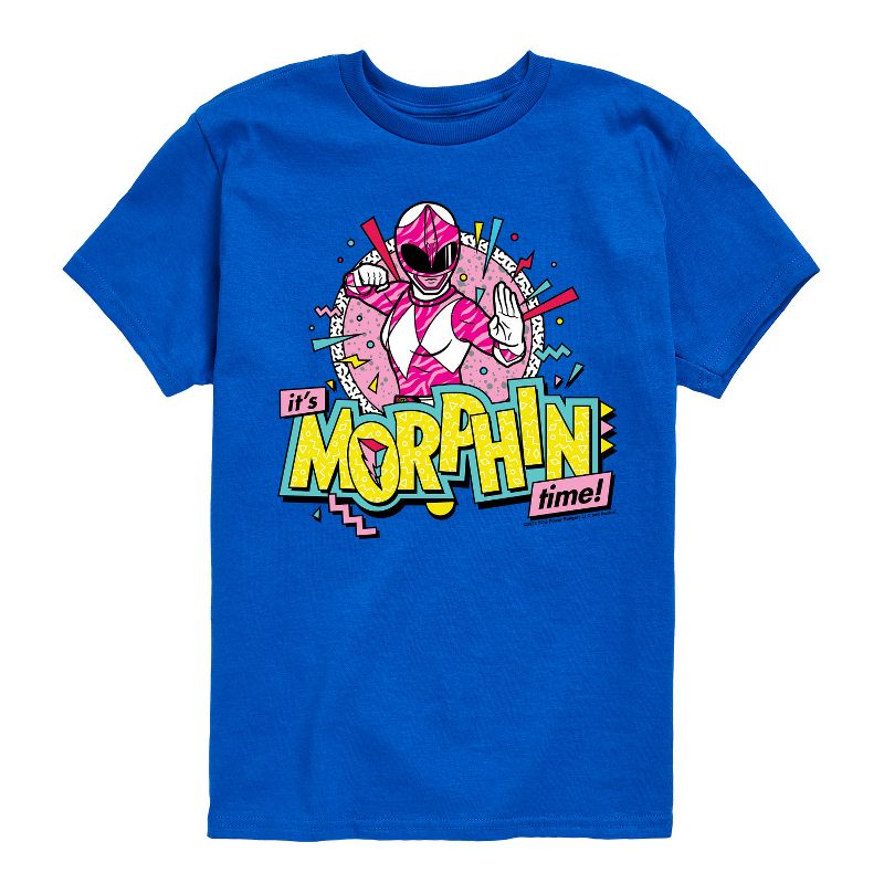 Boys' - Power Rangers - Morphin Time Pink Short Sleeve Graphic T-Shirt
