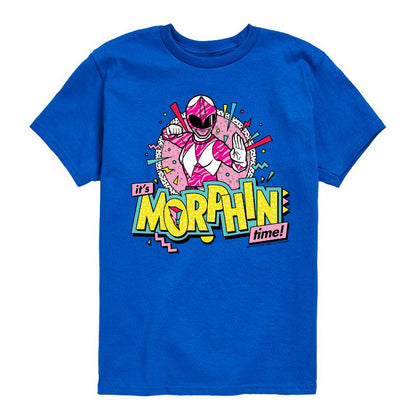 Boys' - Power Rangers - Morphin Time Pink Short Sleeve Graphic T-Shirt