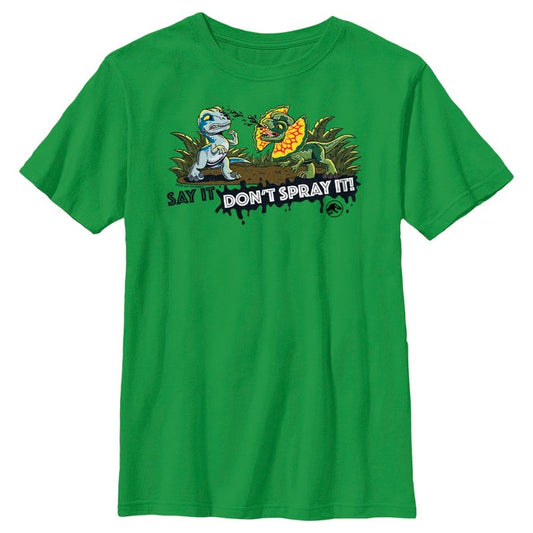 Boy's Jurassic World Say It Don't Spray It T-Shirt