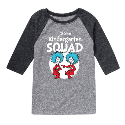 Boys' - Dr. Seuss - Kindergarten Squad Thing 1 and Thing 2 Raglan Graphic T-Shirt