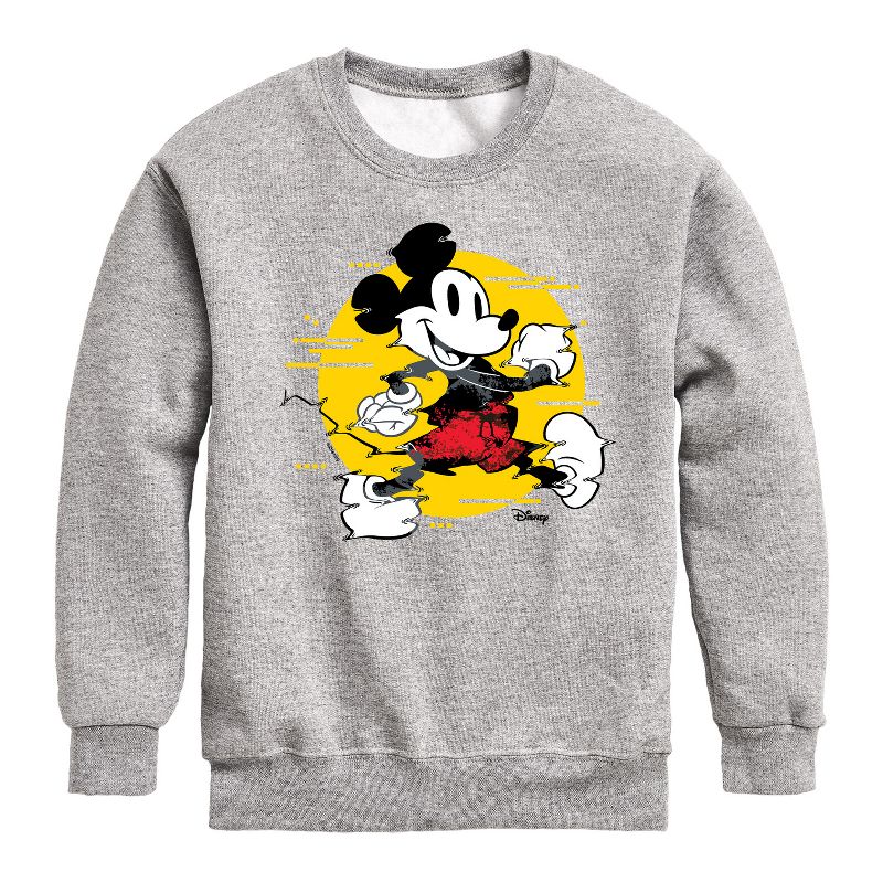 Boys' - Disney - Mickey & Friends Graphic Long Sleeve Fleece Sweatshirt