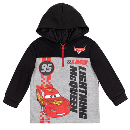Disney Pixar Cars Lightning McQueen Fleece Half Zip Hoodie Toddler