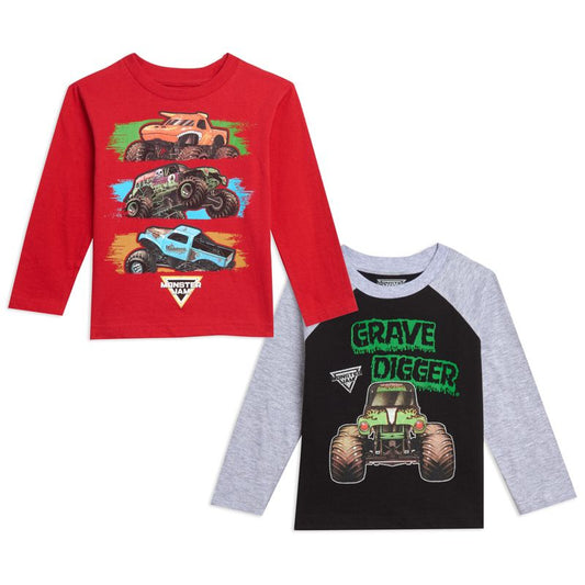 مجموعة من تيشيرتات Monster Jam من قطعتين للأطفال الصغار والكبار