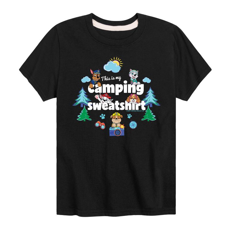 تي شيرت جرافيكي بأكمام قصيرة من Paw Patrol - This Is My Camping للأولاد