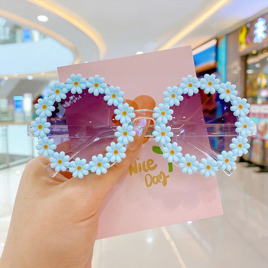 MyKids-Usa Girls Lovely Sunflower Round Frame Sunglasses