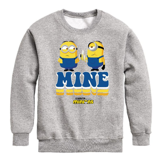 Boys' - Despicable Me Minions - Mine Mine Mine Graphic Long Sleeve Fleece Sweatshirt