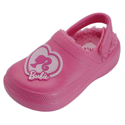 Barbie Toddler Girls' Faux Fur Lined Clogs with Adjustable Strap