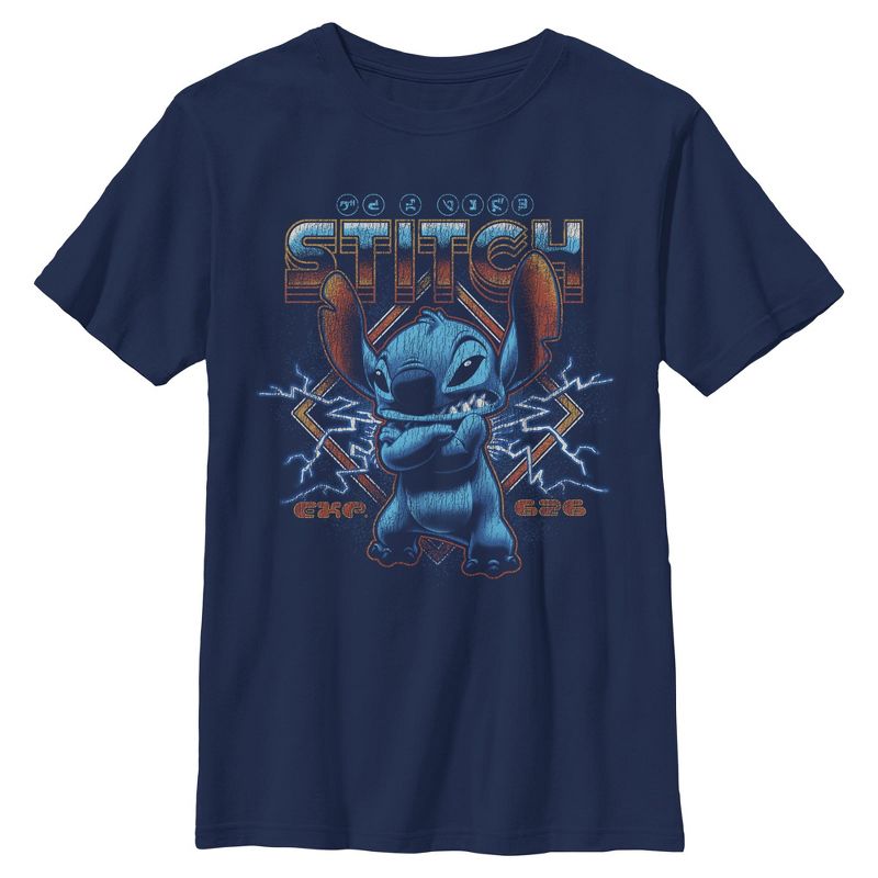 Boy's Lilo & Stitch 80s Rocker Stitch T-Shirt