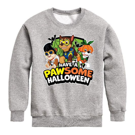 Boys' - Paw Patrol - Have A Pawsome Halloween Graphic Long Sleeve Fleece Sweatshirt