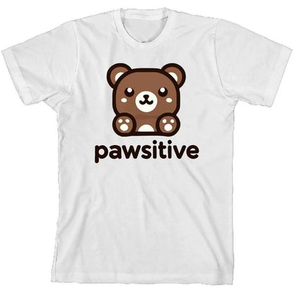 تي شيرت Pawsitive Bear Youth برقبة دائرية وأكمام قصيرة