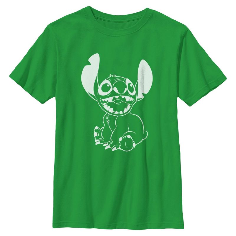 Boy's Lilo & Stitch Black and White Stitch T-Shirt