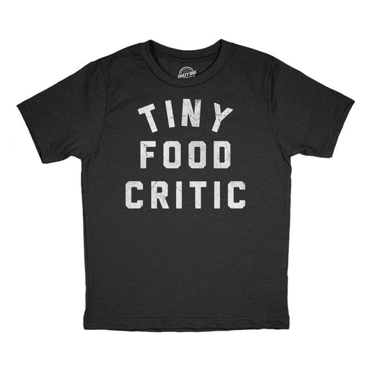 تي شيرتات مضحكة للشباب، تي شيرت رسومي ساخر من Tiny Food Critic للأطفال - تي شيرت Crazy Dog للشباب