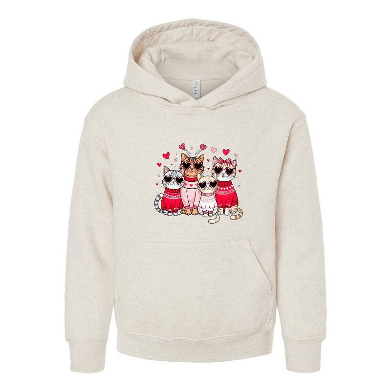هودي جرافيكي للشباب من Juniper Shop Valentine Kittens
