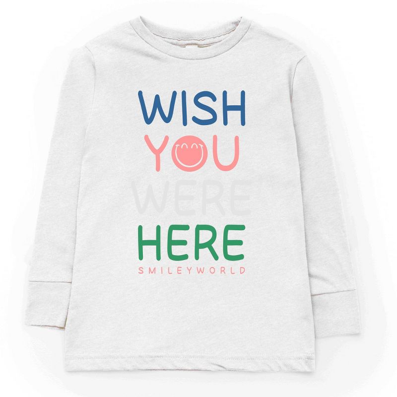 تي شيرت بأكمام طويلة للشباب من Juniper Shop SmileyWorld Wish You Were Here