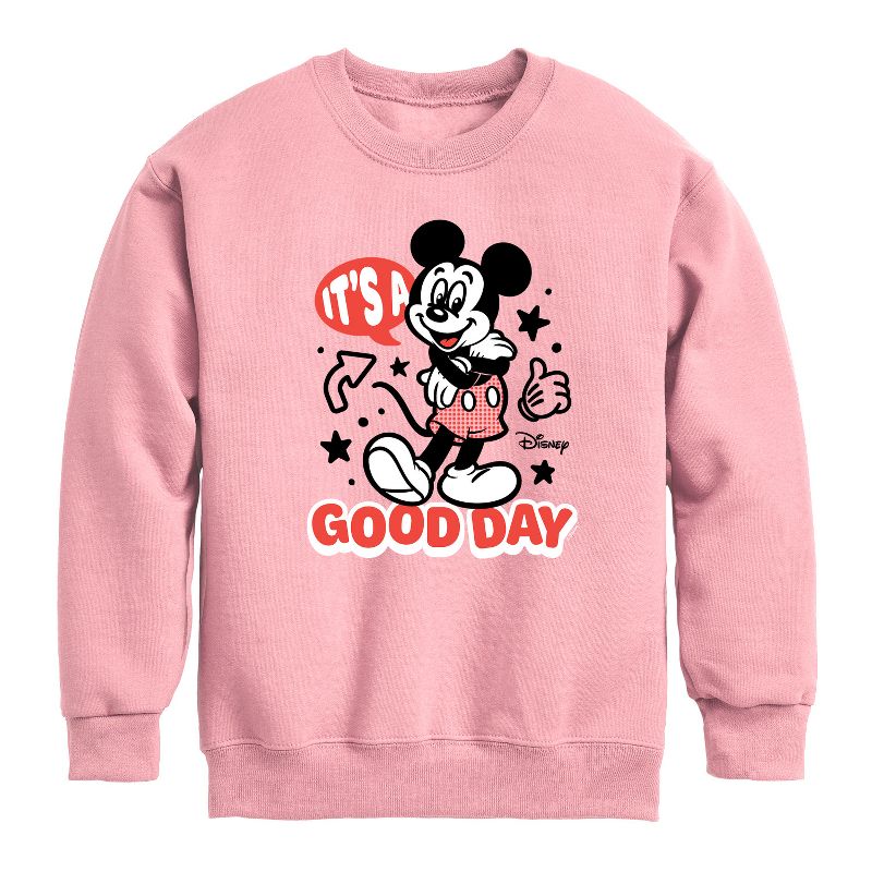 Boys' - Disney - Mickey & Friends Graphic Long Sleeve Fleece Sweatshirt