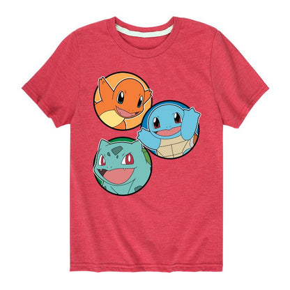 تي شيرت جرافيكي بأكمام قصيرة للأولاد - بوكيمون - تشارمندر سكويرتل بولباسور كانتو جروب