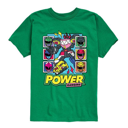 Boys' - Power Rangers - Zord Character Heads Short Sleeve Graphic T-Shirt