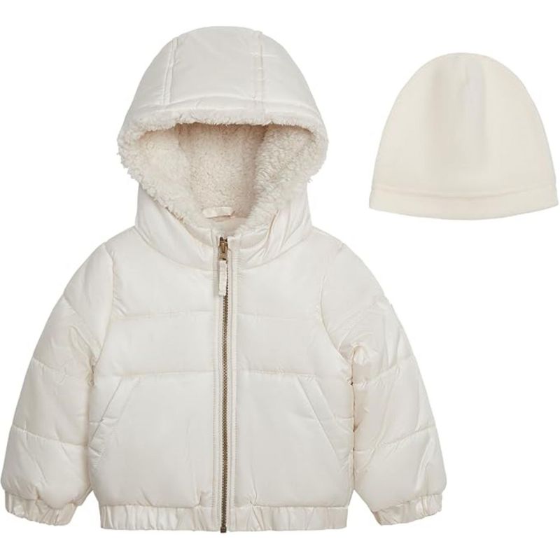 Jessica Simpson Big Girl's Iridescent Quilted Midweight Winter Puffer Coats