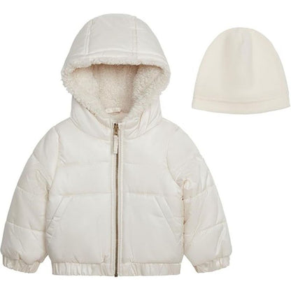 Jessica Simpson Big Girl's Iridescent Quilted Midweight Winter Puffer Coats