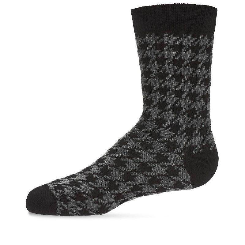 Memoi Boys' Houndstooth Crew Socks