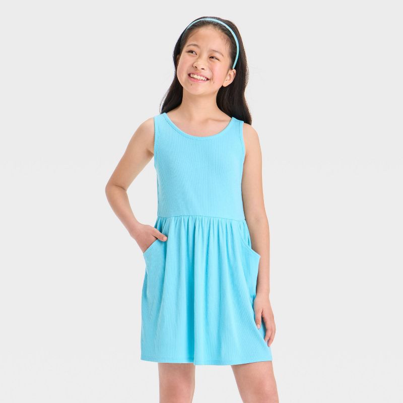 Girls' Rib Tank Dress - Cat & Jack™ Hot Pink