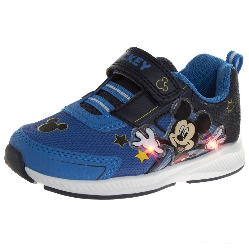 Disney Toddler Boys Mickey Mouse Sneakers with 2 Red Lights