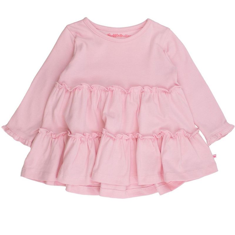 RuffleButts Toddler Girls Knit Ruffle Tiered Tunic