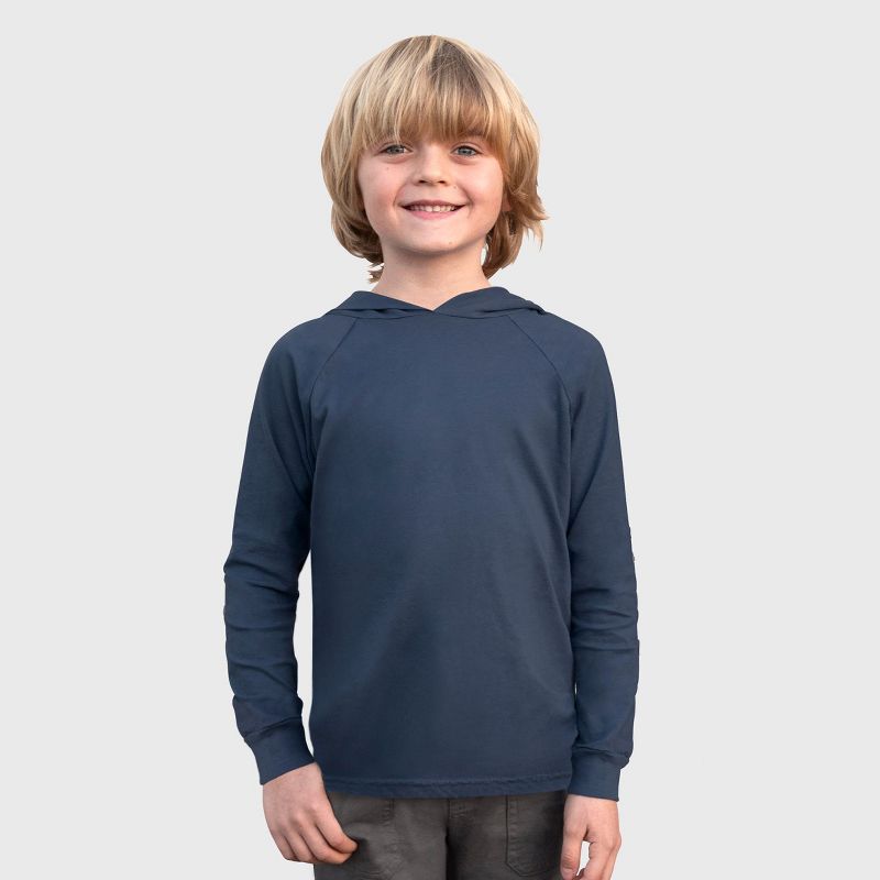 City Threads Boys Medium-Weight Long Sleeve Hooded Tee with Cuffs - 100% Cotton - USA-Made