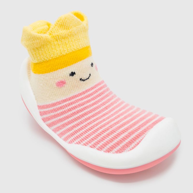 Komuello Baby Girl First Walk Sock Shoes Crown Princess