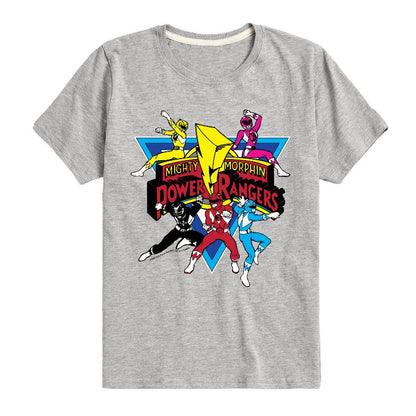 Boys' - Power Rangers - Retro Rangers Comic- Boy's Short Sleeve Tee Short Sleeve Graphic T-Shirt