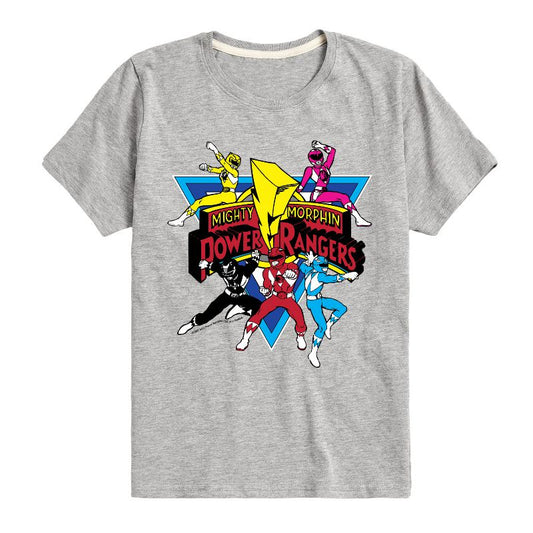 Boys' - Power Rangers - Retro Rangers Comic- Boy's Short Sleeve Tee Short Sleeve Graphic T-Shirt