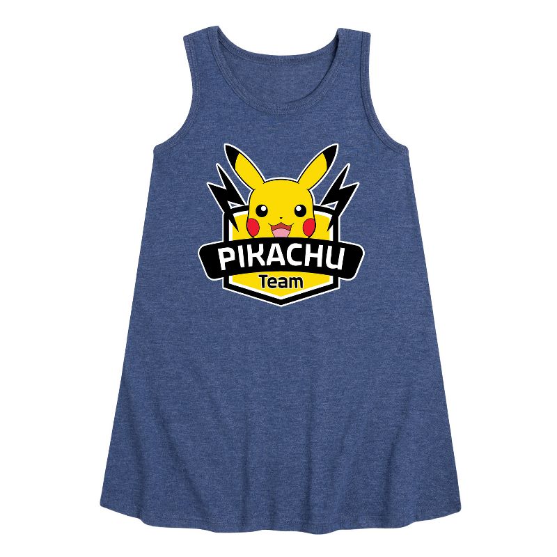 Girls' - Pokémon - Team Pikachu Graphic Sleeveless Aline Dress