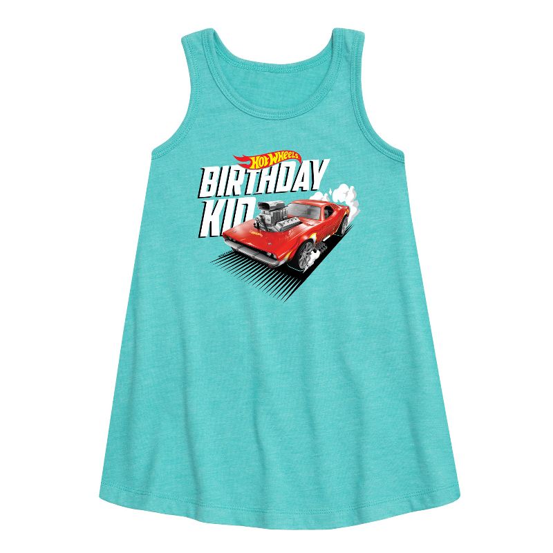 فستان عيد ميلاد للأطفال بدون أكمام بتصميم جرافيكي من هوت ويلز للبنات