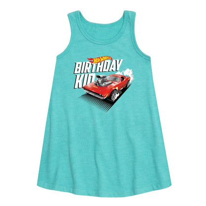 فستان عيد ميلاد للأطفال بدون أكمام بتصميم جرافيكي من هوت ويلز للبنات