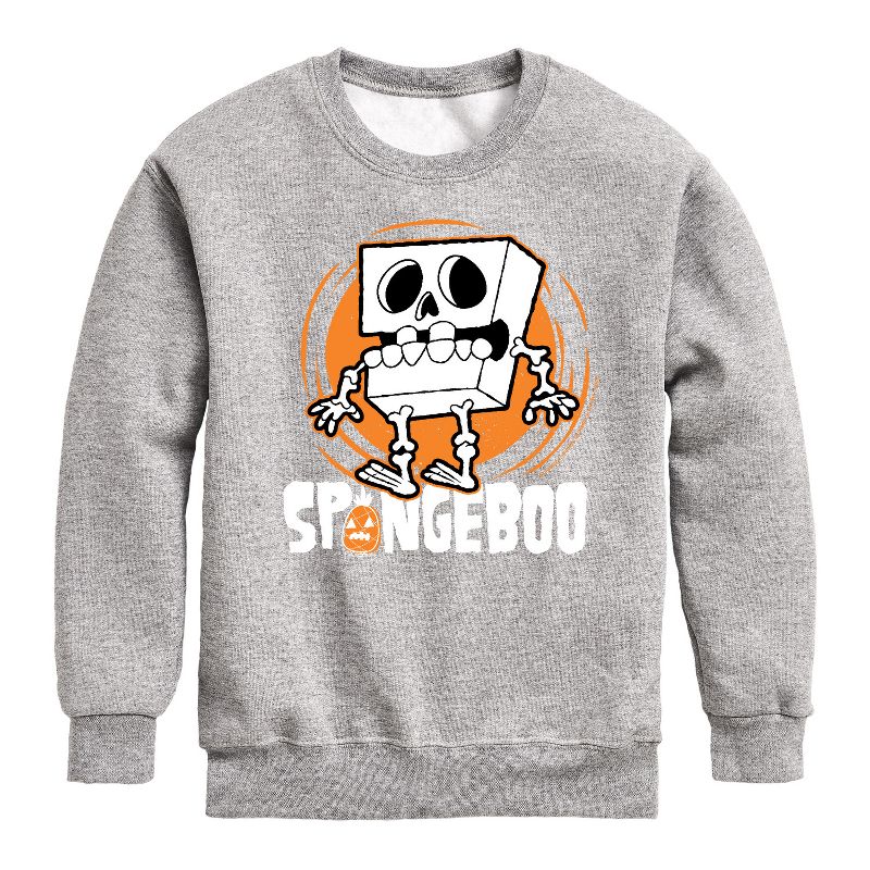 Boys' - SpongeBob SquarePants - Spongeboo Graphic Long Sleeve Fleece Sweatshirt