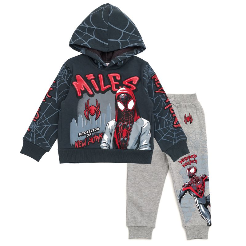 طقم ملابس من Marvel Fleece Raglan Pullover Hoodie وسروال رياضي