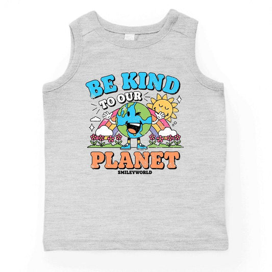 بلوزة بدون أكمام للشباب بألوان قوس قزح من متجر جونيبر سمايلي وورلد كن لطيفًا مع كوكبنا