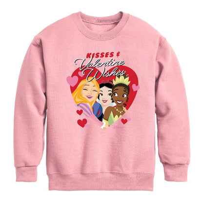 Boys' - Disney - Kisses and Valentine Wishes Graphic Long Sleeve Fleece Sweatshirt